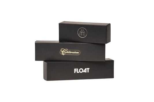 Lithologie whisky stone boxes foil-stamped with company logos