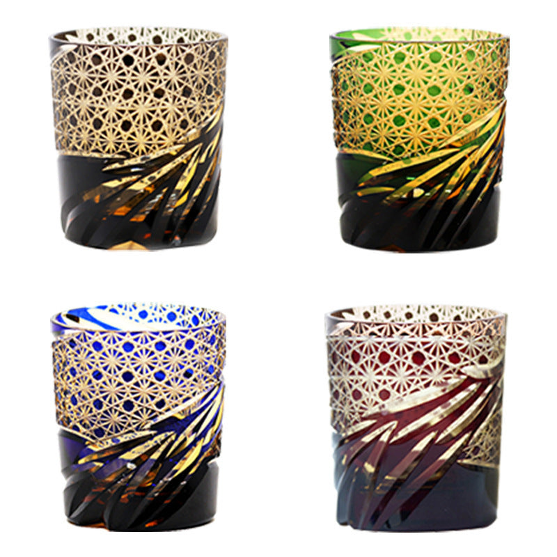 Kiriko-Style Cut Crystal Whisky Glass, view 3