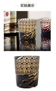 Edo Kiriko Japanese style Whiskey Glass Hand Carved