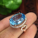 Sapphire ring and inlaid ring