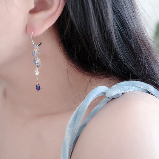 Ocean Blue Asymmetric Earrings — Lithologie