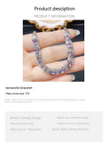 Natural Tanzanite Bracelet S925 Silver Inlaid