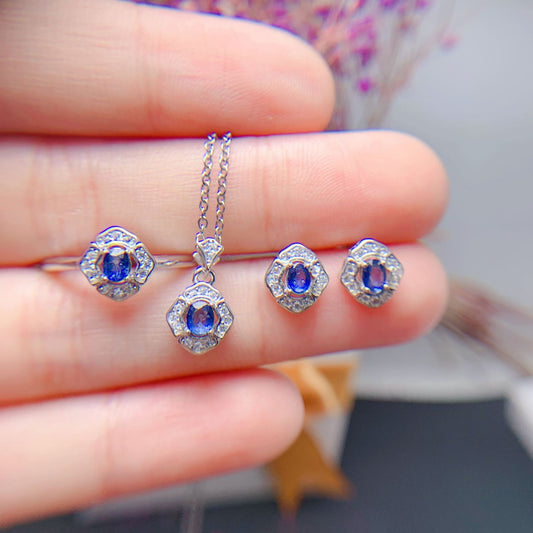 Blue Stone Jewelry — Ring, Pendant, Earrings or Set — Lithologie