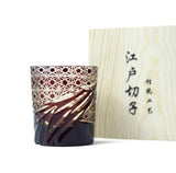 Edo Kiriko Japanese style Whiskey Glass Hand Carved