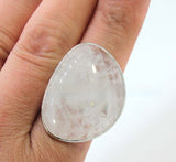 Natural Crystal Stone Irregular Adjustable Ring