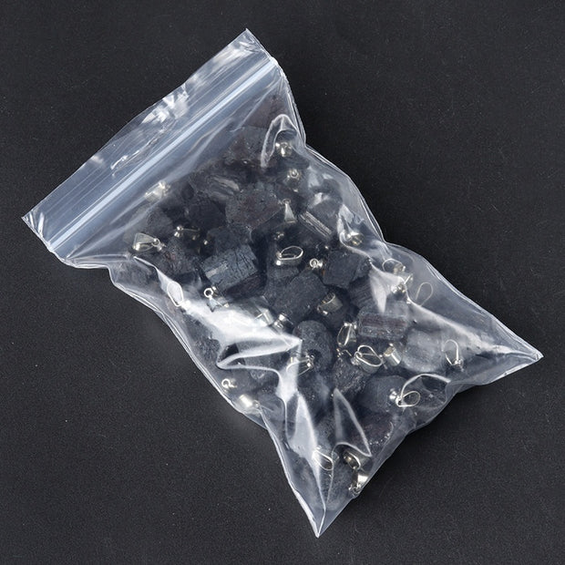 Black Tourmaline Natural Crystal Irregular Pendant