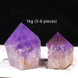 Natural Amethyst Rough Stone Ornament Hexagonal Pillar