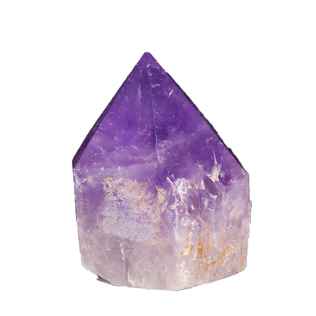 Natural Amethyst Rough Stone Ornament Hexagonal Pillar