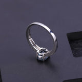 Topaz Natural Stone 925 Silver Crystal Ring