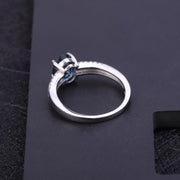 Topaz Natural Stone 925 Silver Crystal Ring