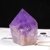 Natural Amethyst Rough Stone Ornament Hexagonal Pillar