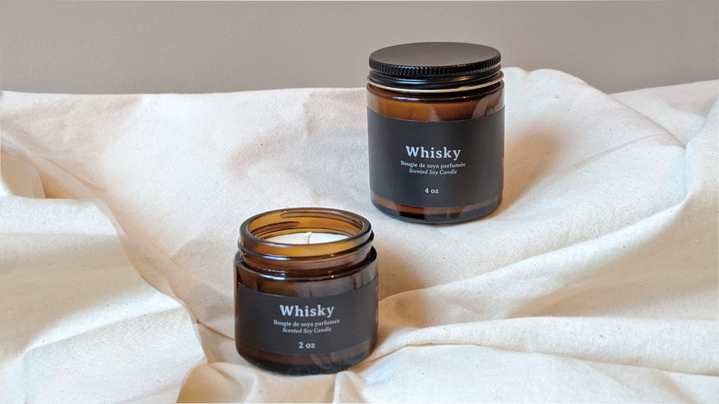 whisky candle 2 oz in environement