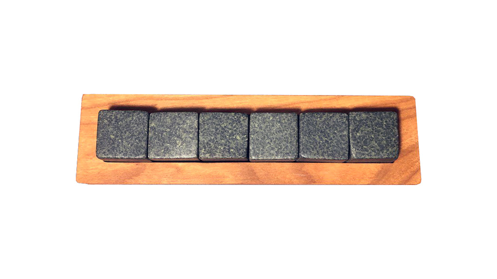 6 whisky stones verde on cherry side up