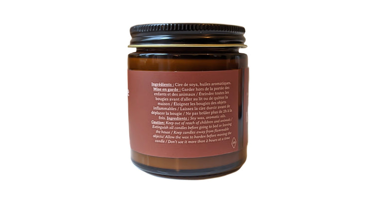 whisky maple candle 2 oz backside