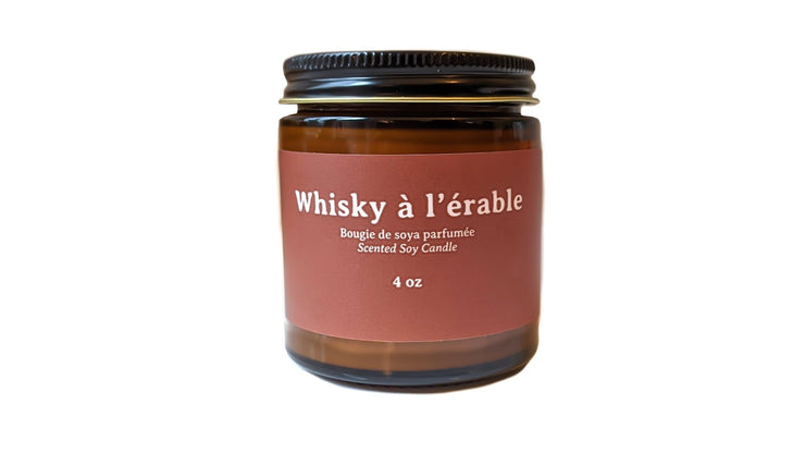 whisky maple candle 4 oz alone