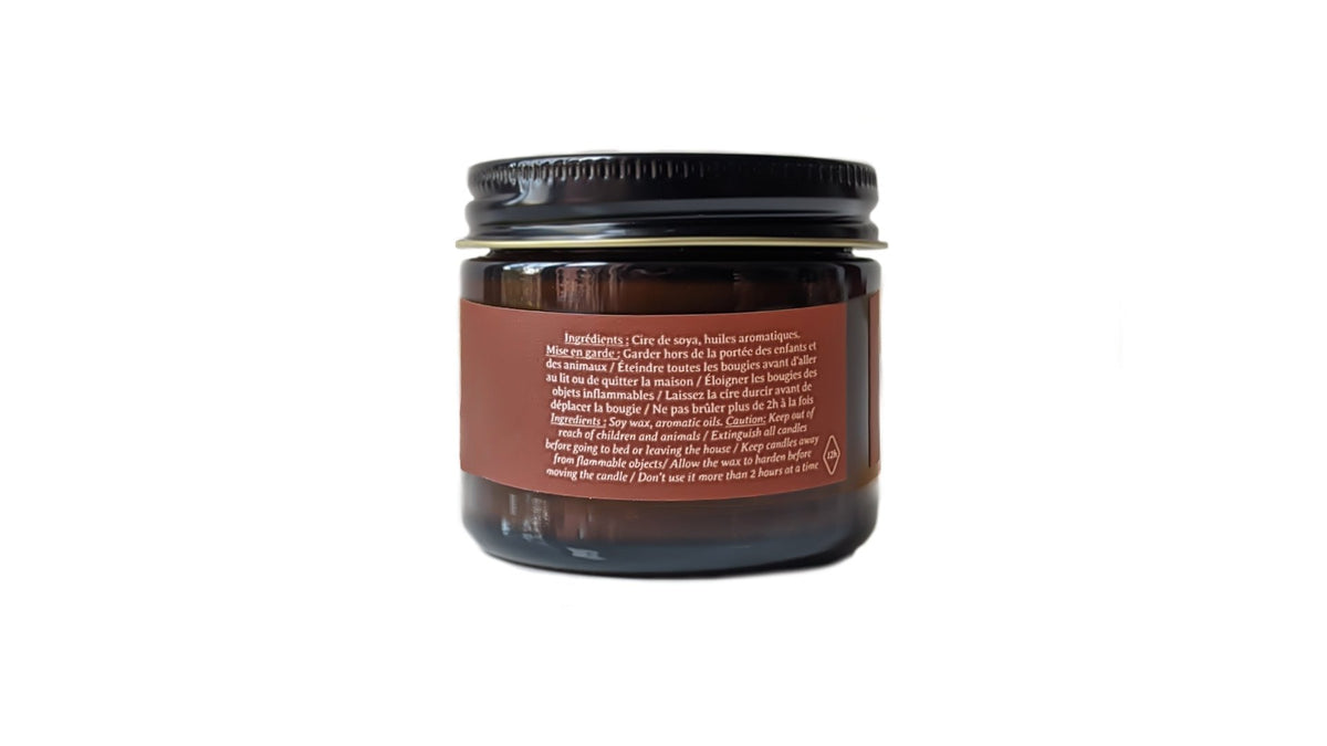 whisky maple candle 2 oz backside